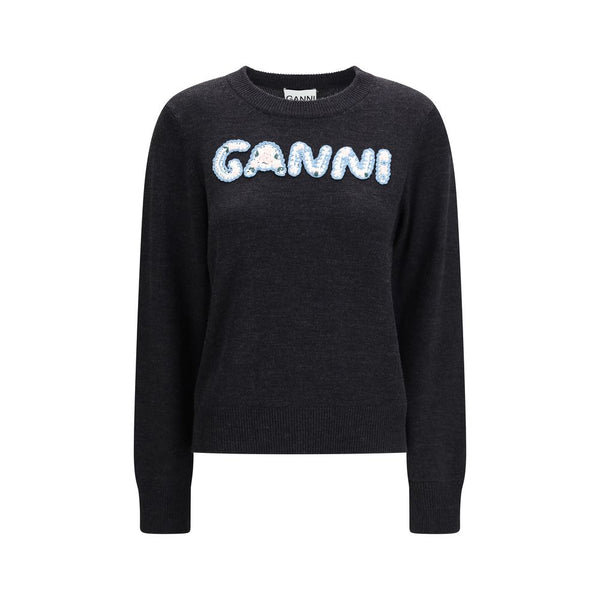 Women’s Ganni Gray Wool Oves Aries Sweatshirt