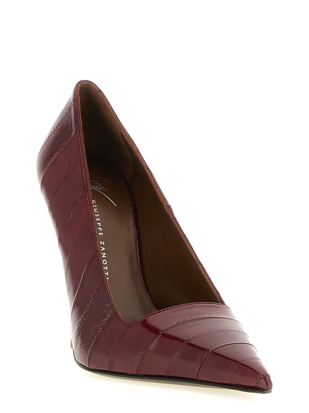 Women’s Giuseppe Zanotti Bordeaux Leather High Heel Pumps