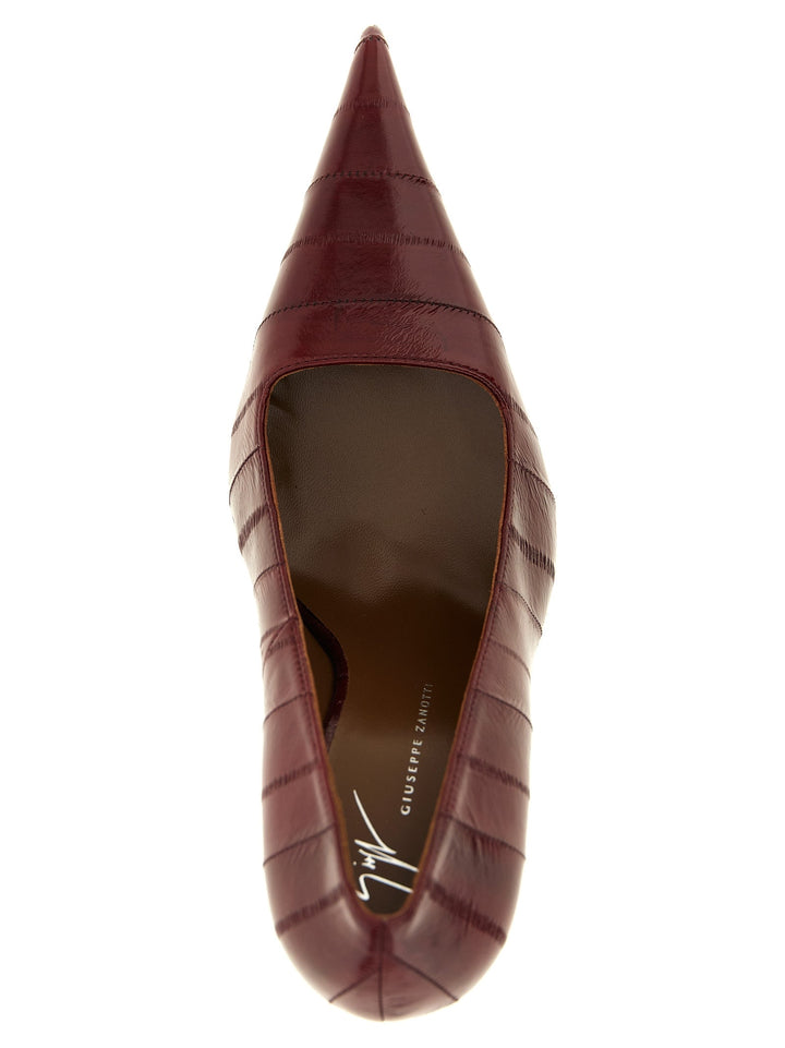 Women’s Giuseppe Zanotti Bordeaux Leather High Heel Pumps
