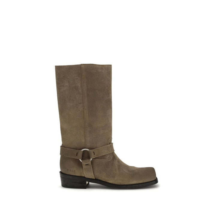 Women’s Golden Goose Beige Calf Leather Bos Taurus Lace-up Boots
