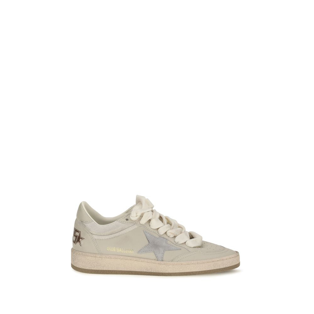 Women’s Golden Goose Beige Calf Leather Bos Taurus Low Top Sneakers