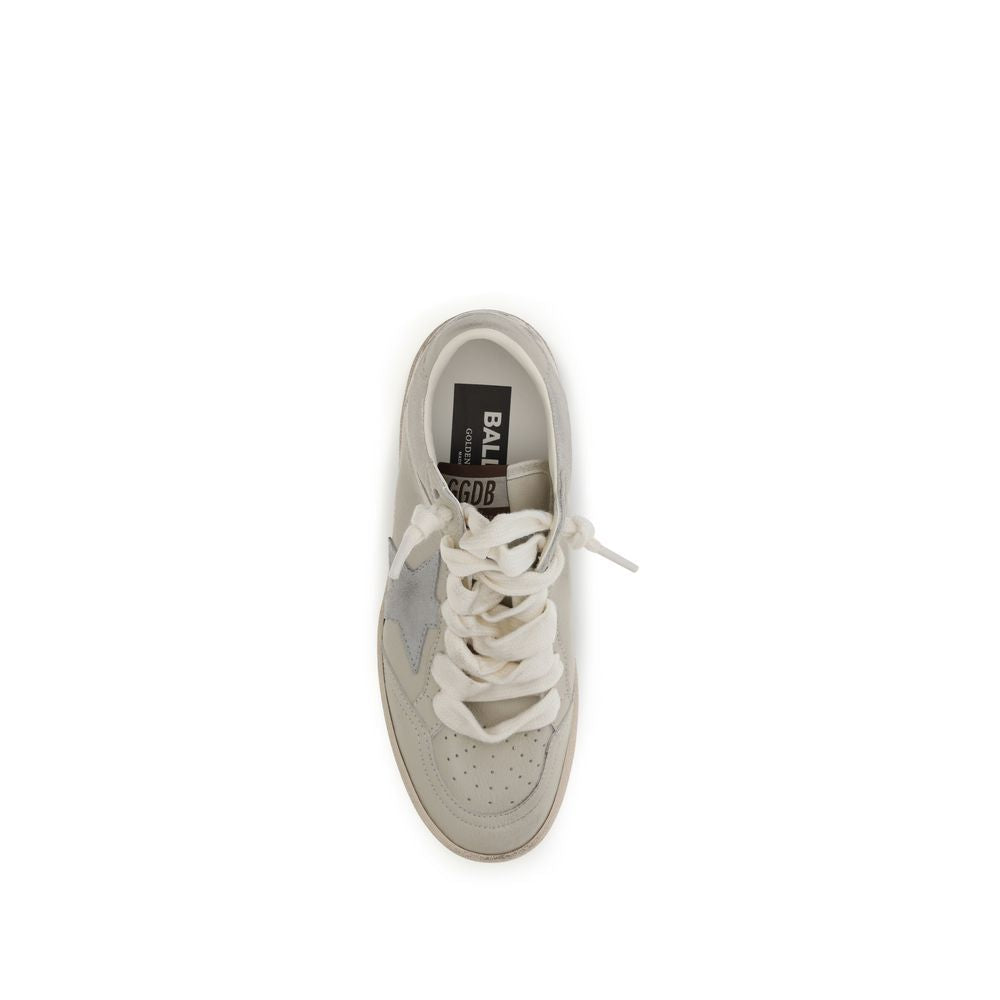 Women’s Golden Goose Beige Calf Leather Bos Taurus Low Top Sneakers