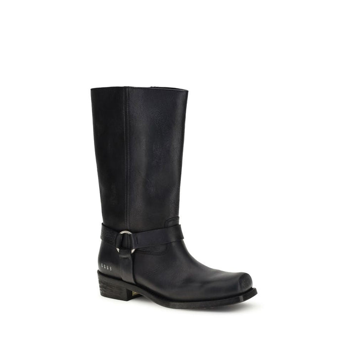 Women’s Golden Goose Black Calf Leather Bos Taurus Ankle Boots