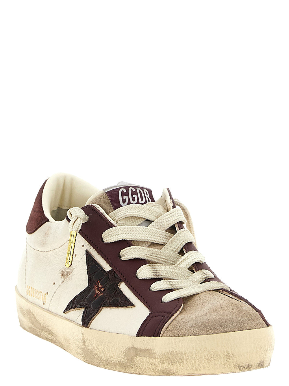 Women’s Golden Goose Bordeaux Leather Low Top Sneakers