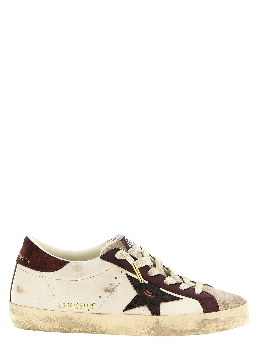Women’s Golden Goose Bordeaux Leather Low Top Sneakers
