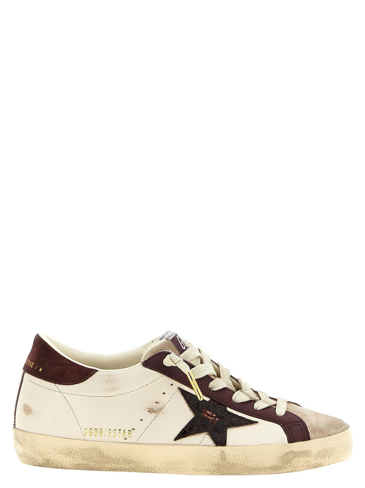 Women’s Golden Goose Bordeaux Leather Low Top Sneakers