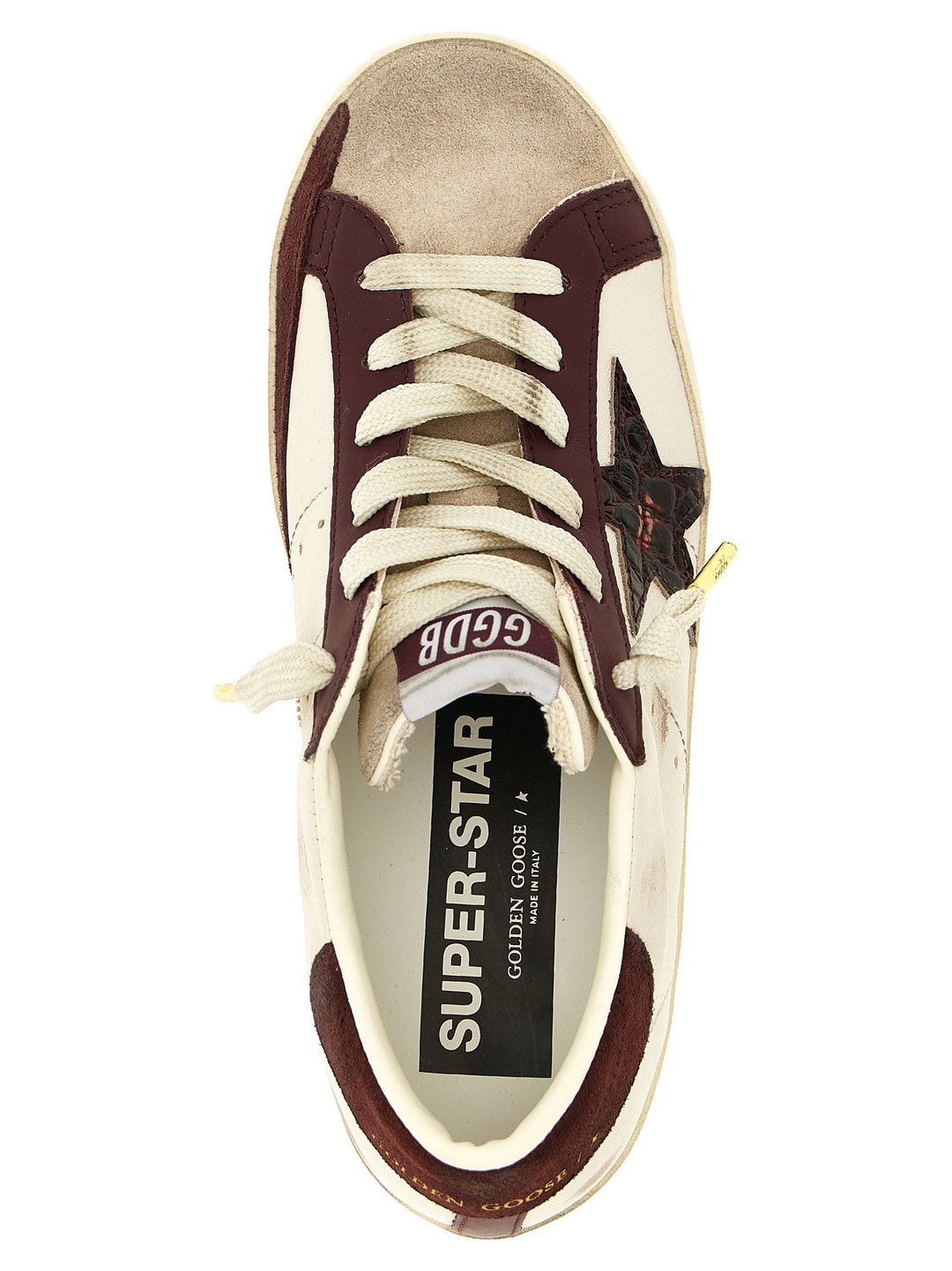Women’s Golden Goose Bordeaux Leather Low Top Sneakers