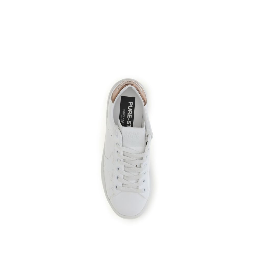 Women’s Golden Goose White Calf Leather Bos Taurus Low Top Sneakers