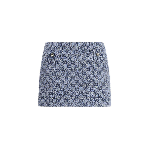 Women’s Gucci Blue Cotton Mini Skirt