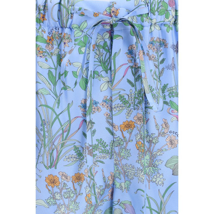 Women’s Gucci Blue Silk Bermuda Shorts