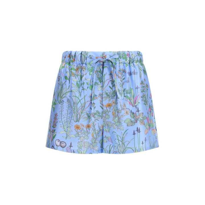 Women’s Gucci Blue Silk Bermuda Shorts