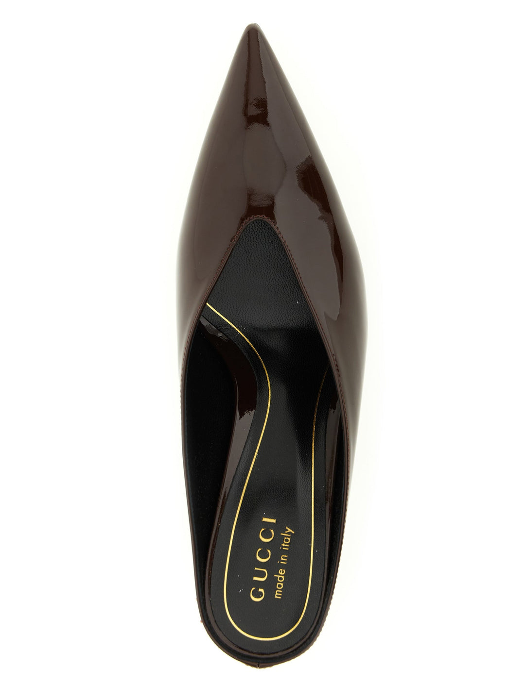 Women’s Gucci Bordeaux Calfskin Mid Heel Pumps