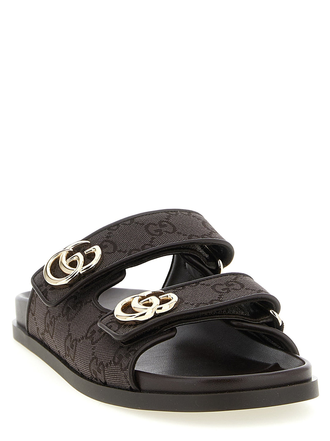 Women’s Gucci Brown Cotton Slides