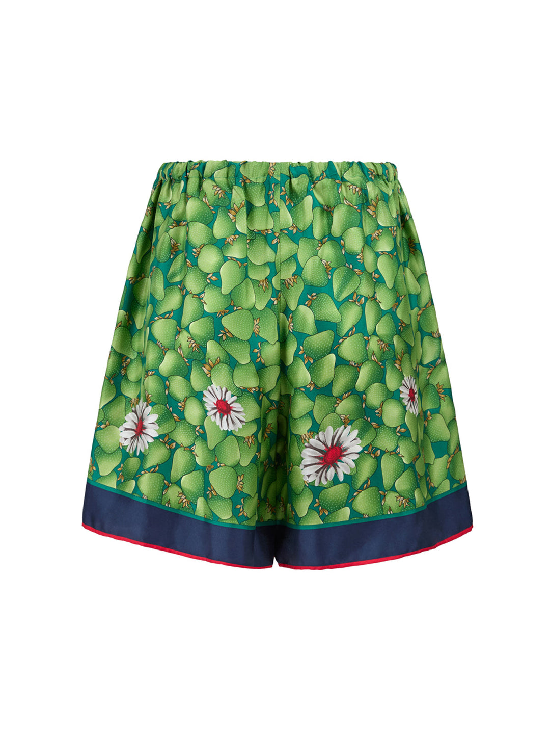 Women’s Gucci Green Flower Printed Silk Shorts