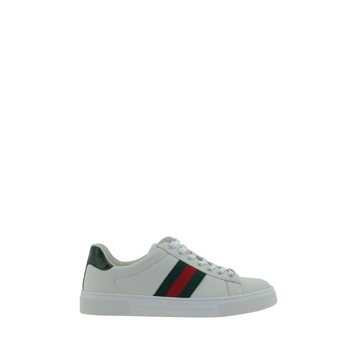 Women’s Gucci White Calf Leather Bos Taurus Low Top Sneakers