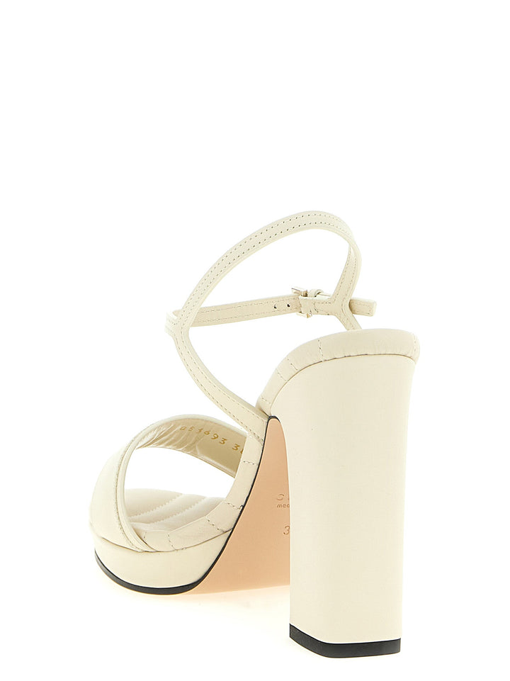 Women’s Gucci White Calfskin High Heel Pumps
