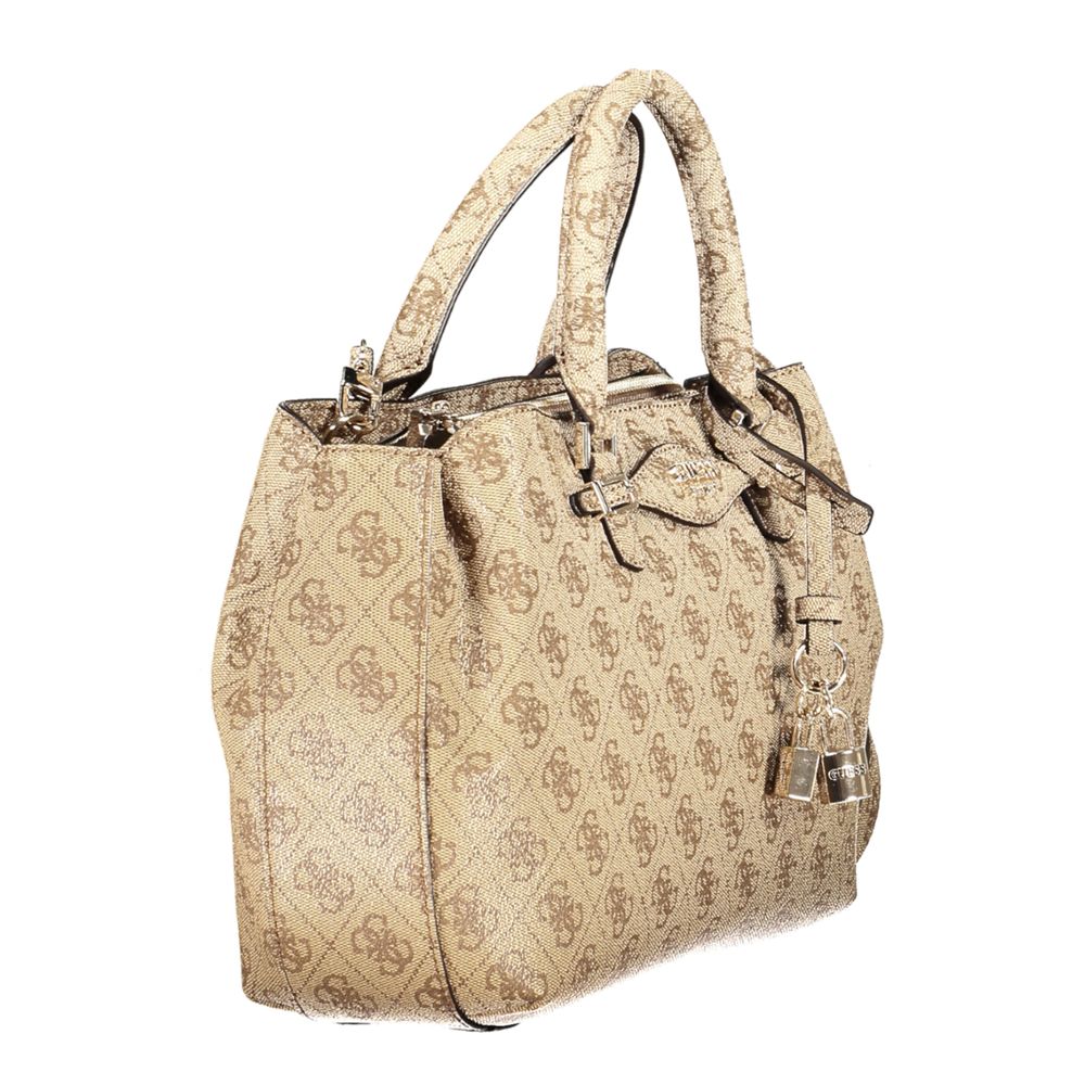 Women’s Guess Jeans Beige Polyurethane Women Handbag