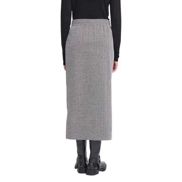 Women’s Ichi Black and White Polyester Long Skirt