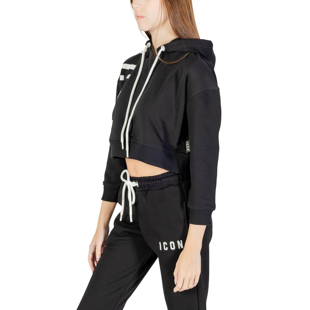 Women’s Icon Black Cotton Hoodie