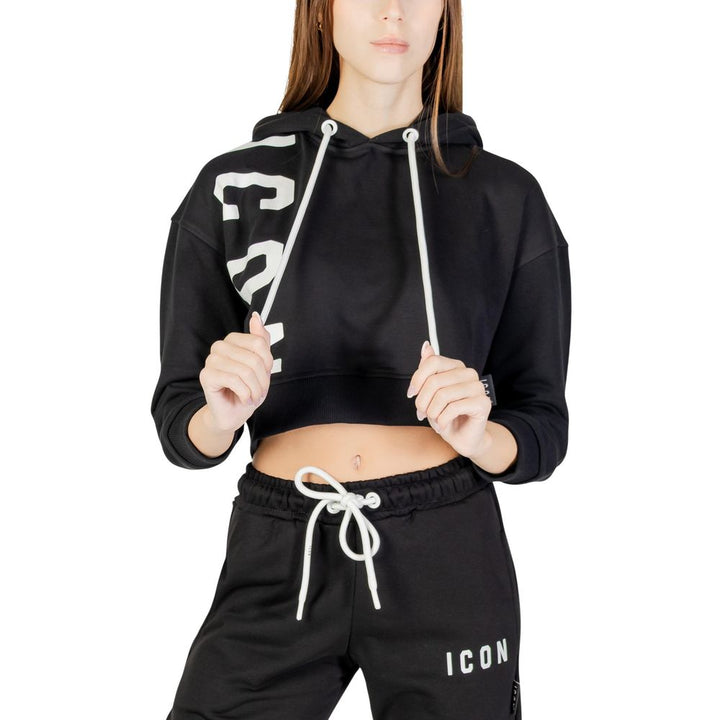 Women’s Icon Black Cotton Hoodie
