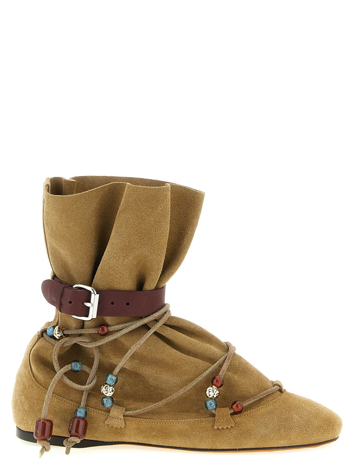 Women’s Isabel Marant Beige Calfskin Ankle Boots