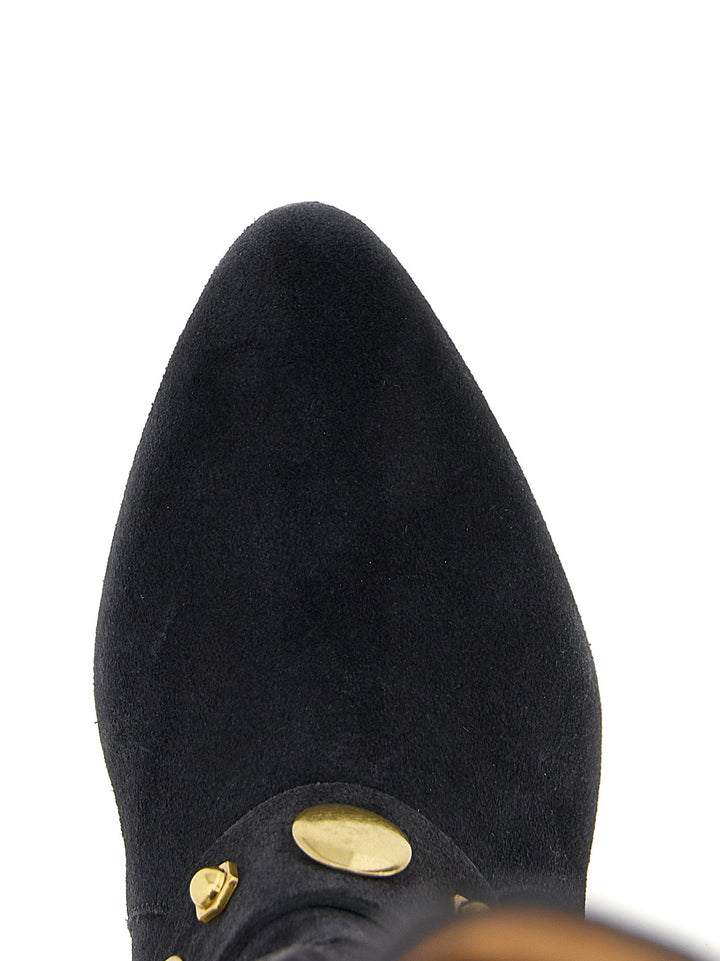 Women’s Isabel Marant Black Calfskin Over the Knee