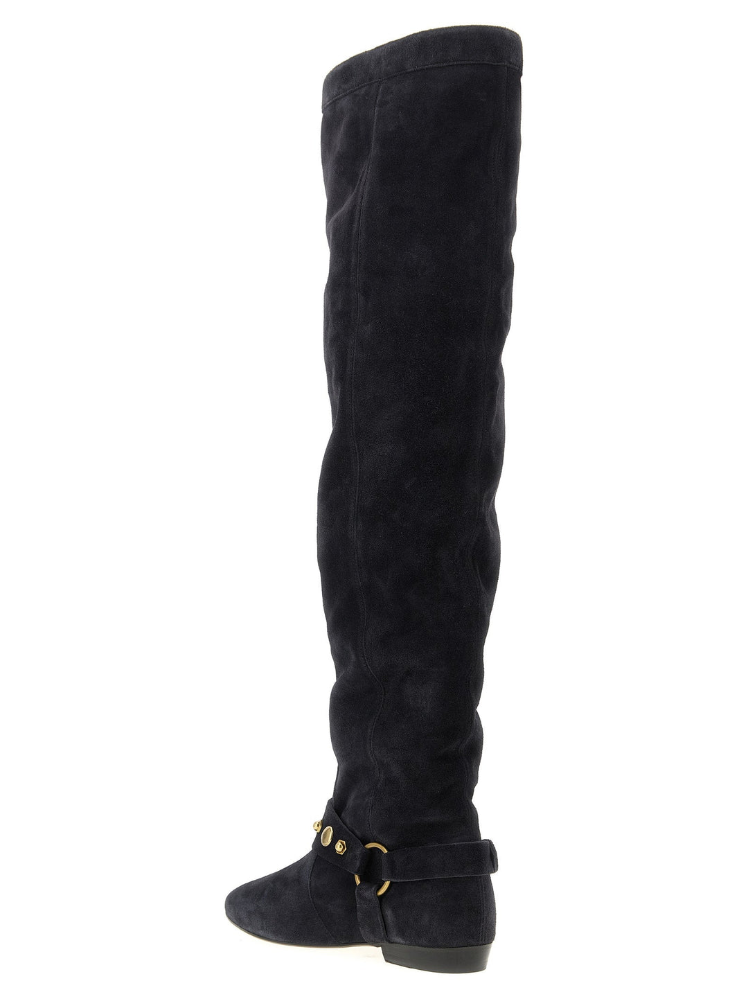 Women’s Isabel Marant Black Calfskin Over the Knee