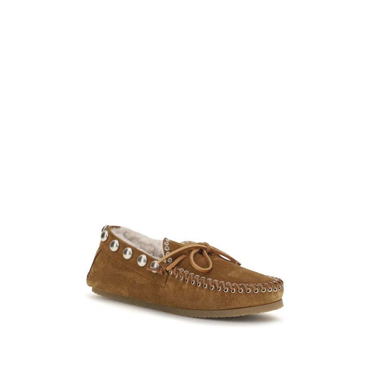Women’s Isabel Marant Brown Calf Leather Bos Taurus Moccassin