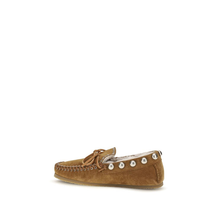 Women’s Isabel Marant Brown Calf Leather Bos Taurus Moccassin