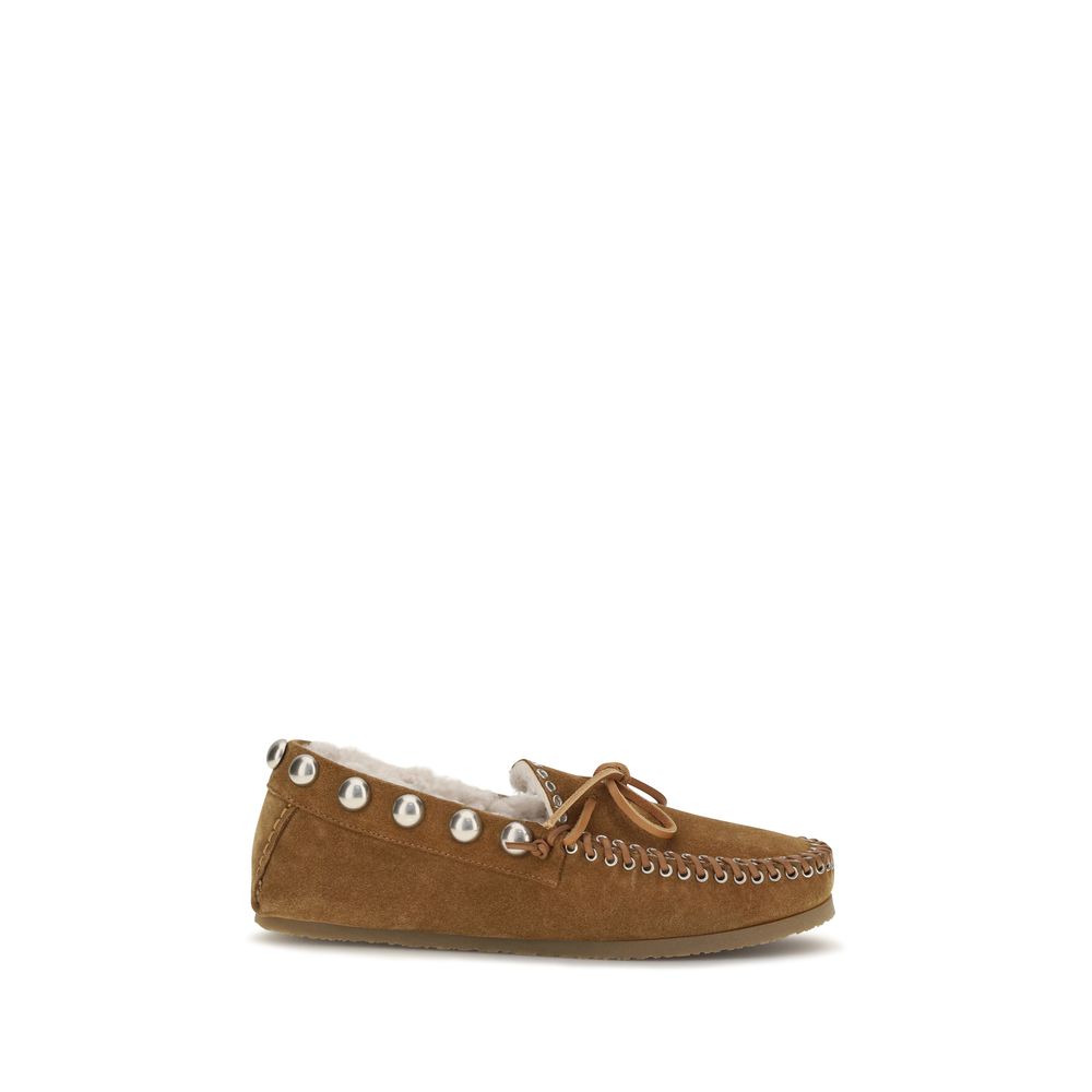 Women’s Isabel Marant Brown Calf Leather Bos Taurus Moccassin