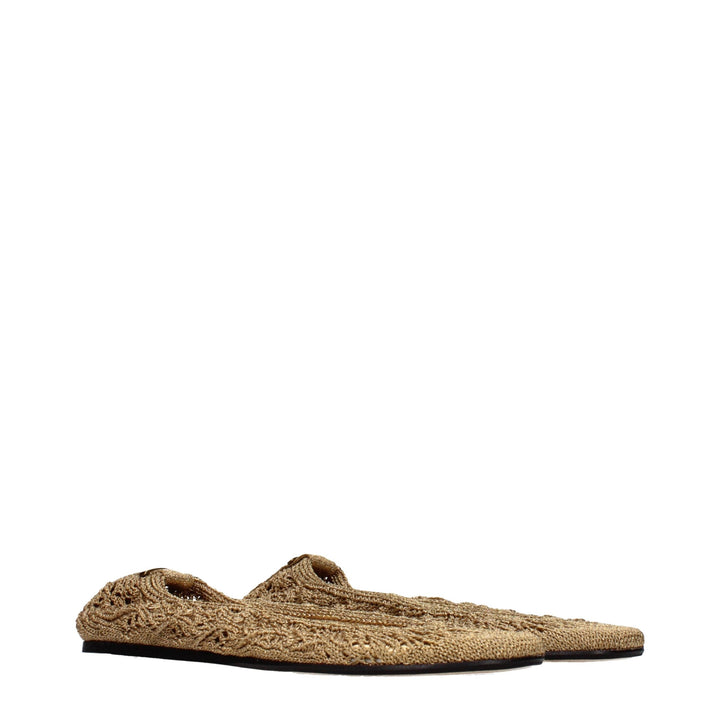 Women’s Isabel Marant Gold Fabric Ballet Flats
