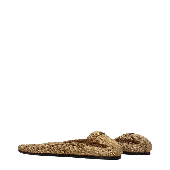 Women’s Isabel Marant Gold Fabric Ballet Flats