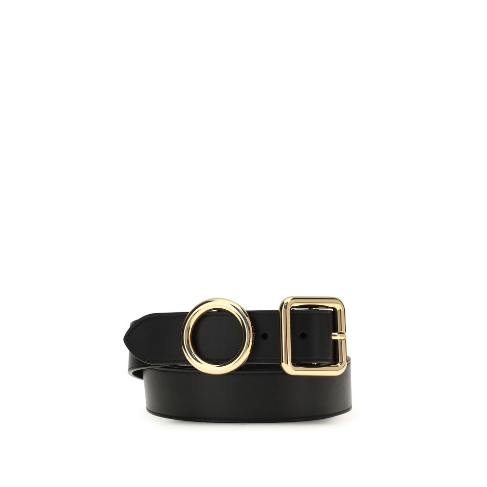Women’s Jacquemus Black Calf Leather Bos Taurus Regular Belt