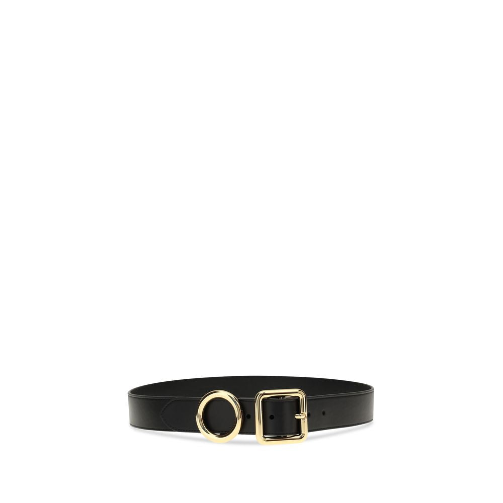 Women’s Jacquemus Black Calf Leather Bos Taurus Regular Belt