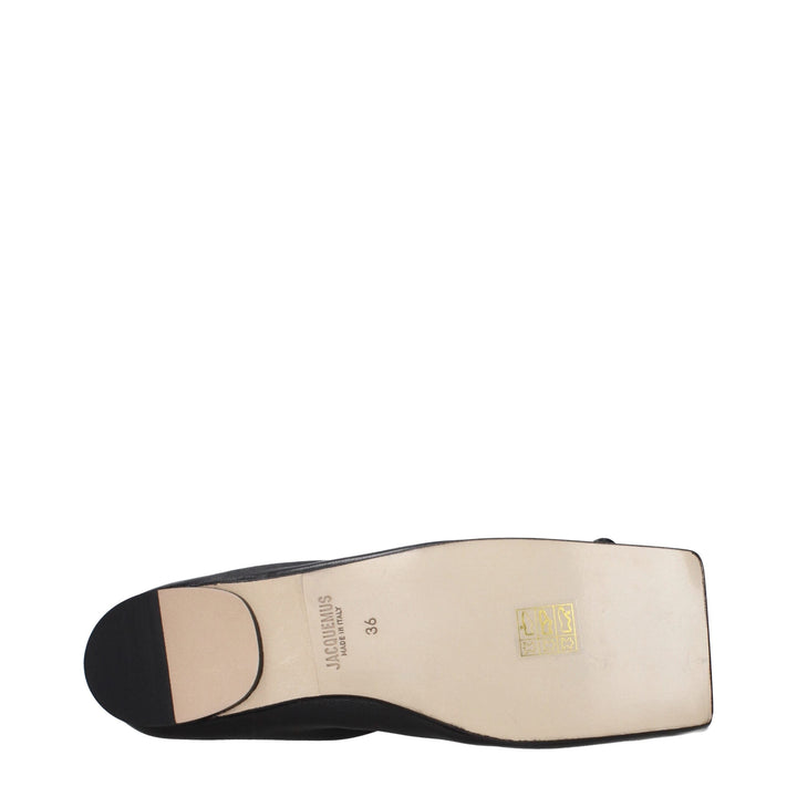 Women’s Jacquemus Black Leather Ballet Flats