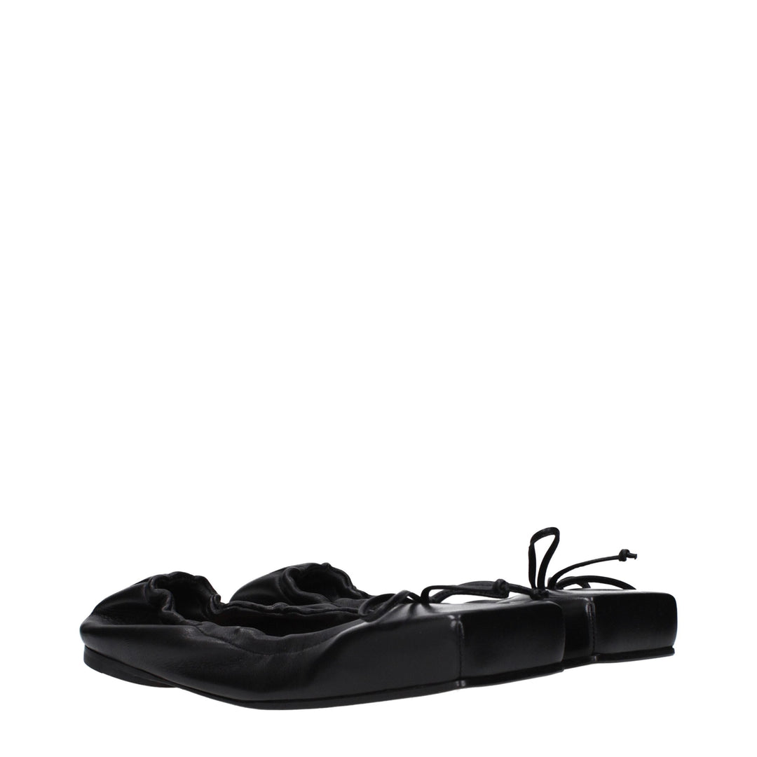 Women’s Jacquemus Black Leather Ballet Flats