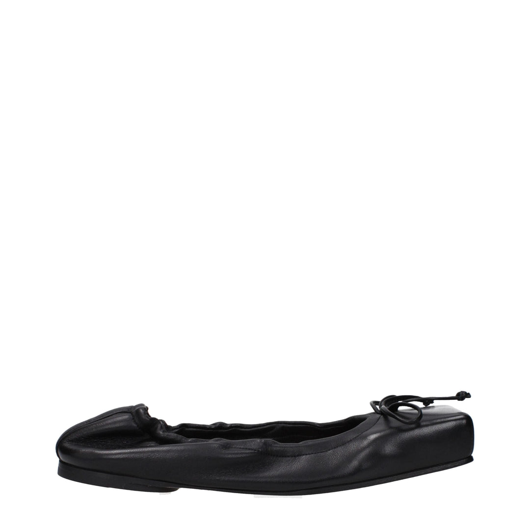 Women’s Jacquemus Black Leather Ballet Flats