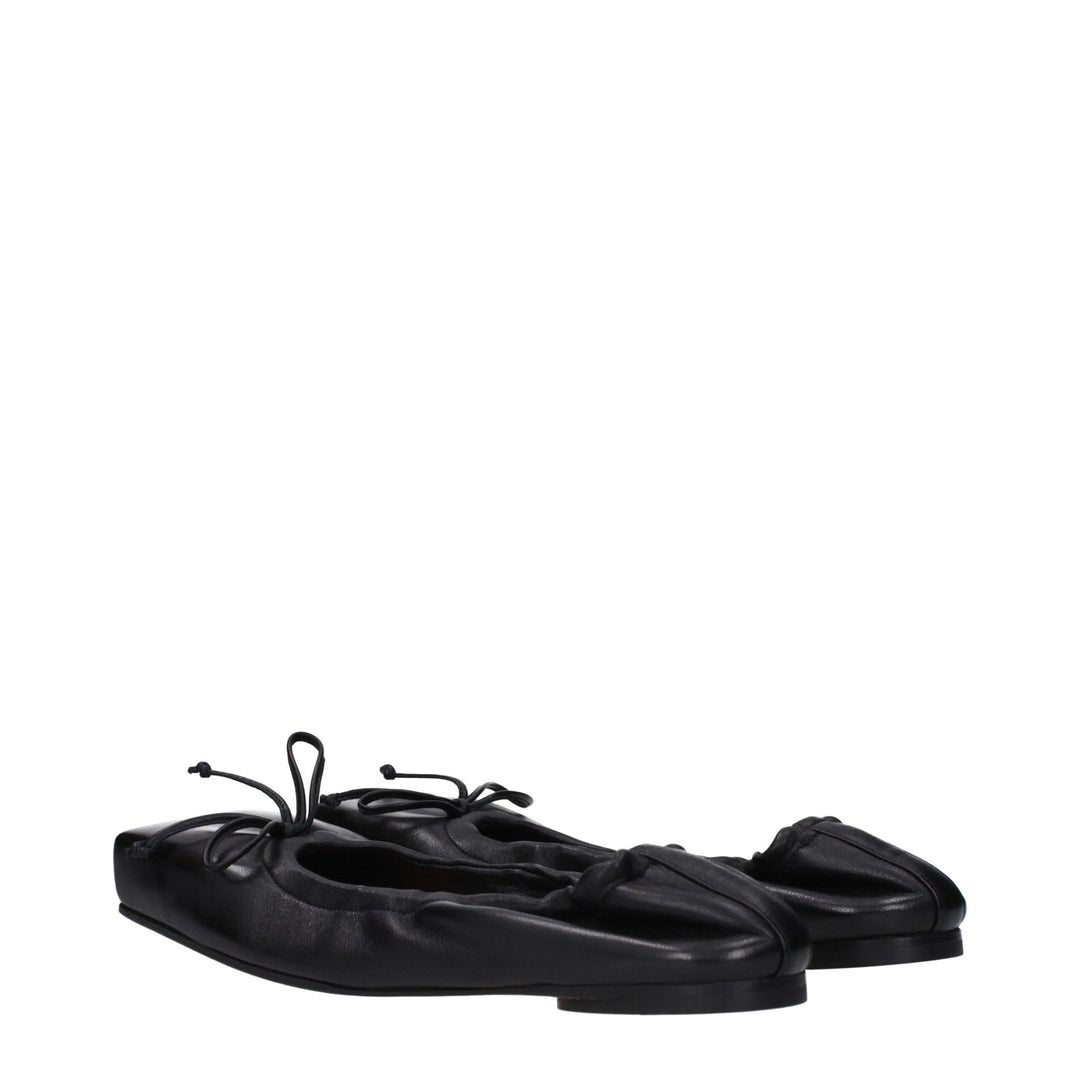 Women’s Jacquemus Black Leather Ballet Flats