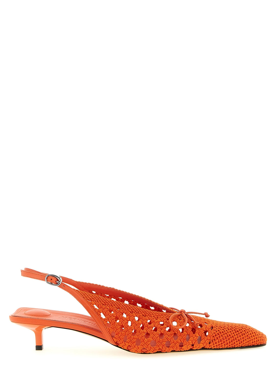 Women’s Jacquemus Orange Polyester Mid Heel Pumps