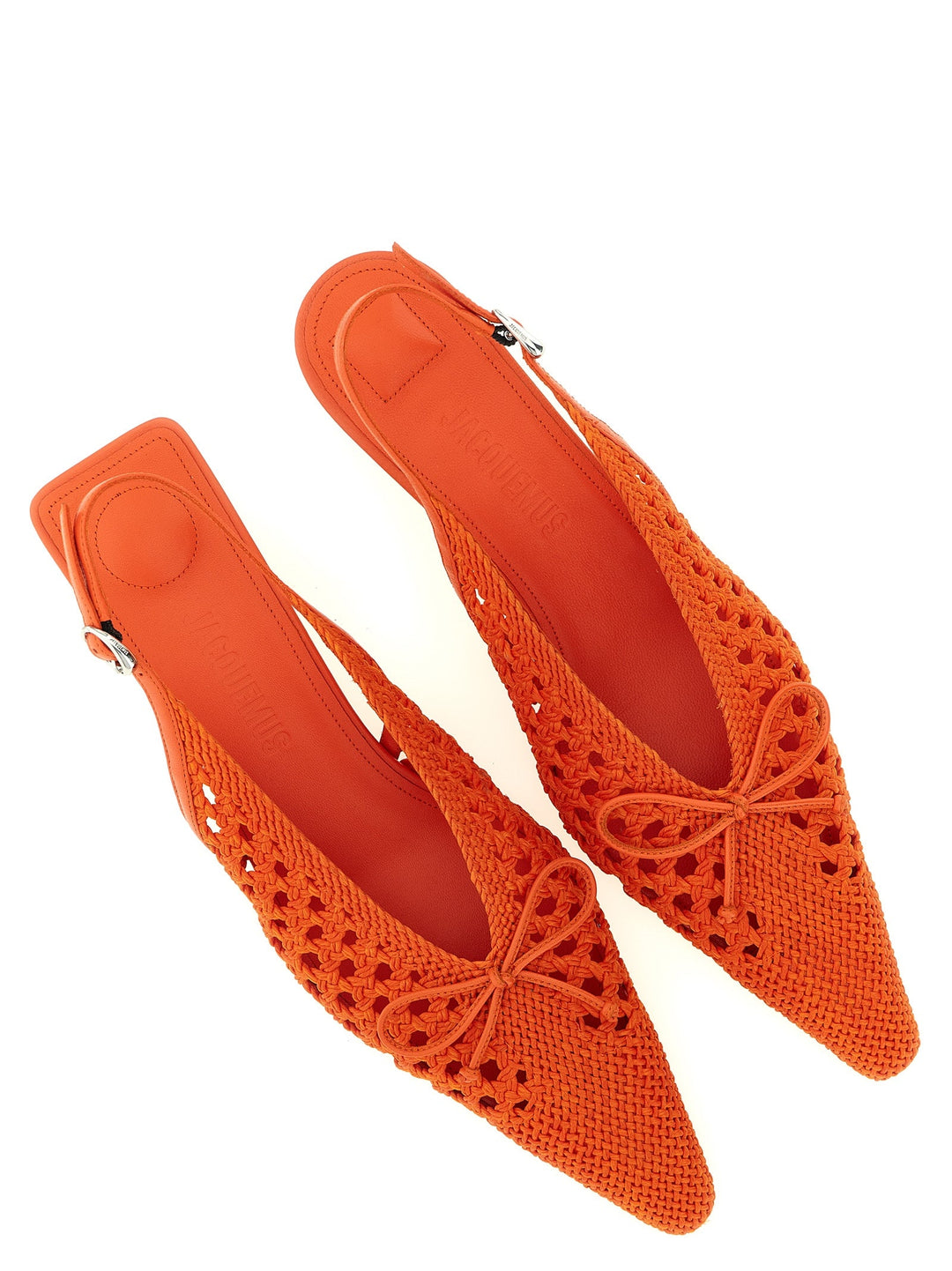 Women’s Jacquemus Orange Polyester Mid Heel Pumps