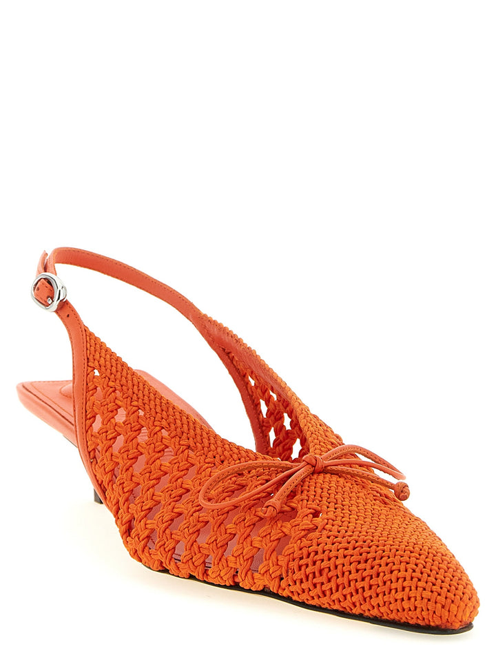 Women’s Jacquemus Orange Polyester Mid Heel Pumps