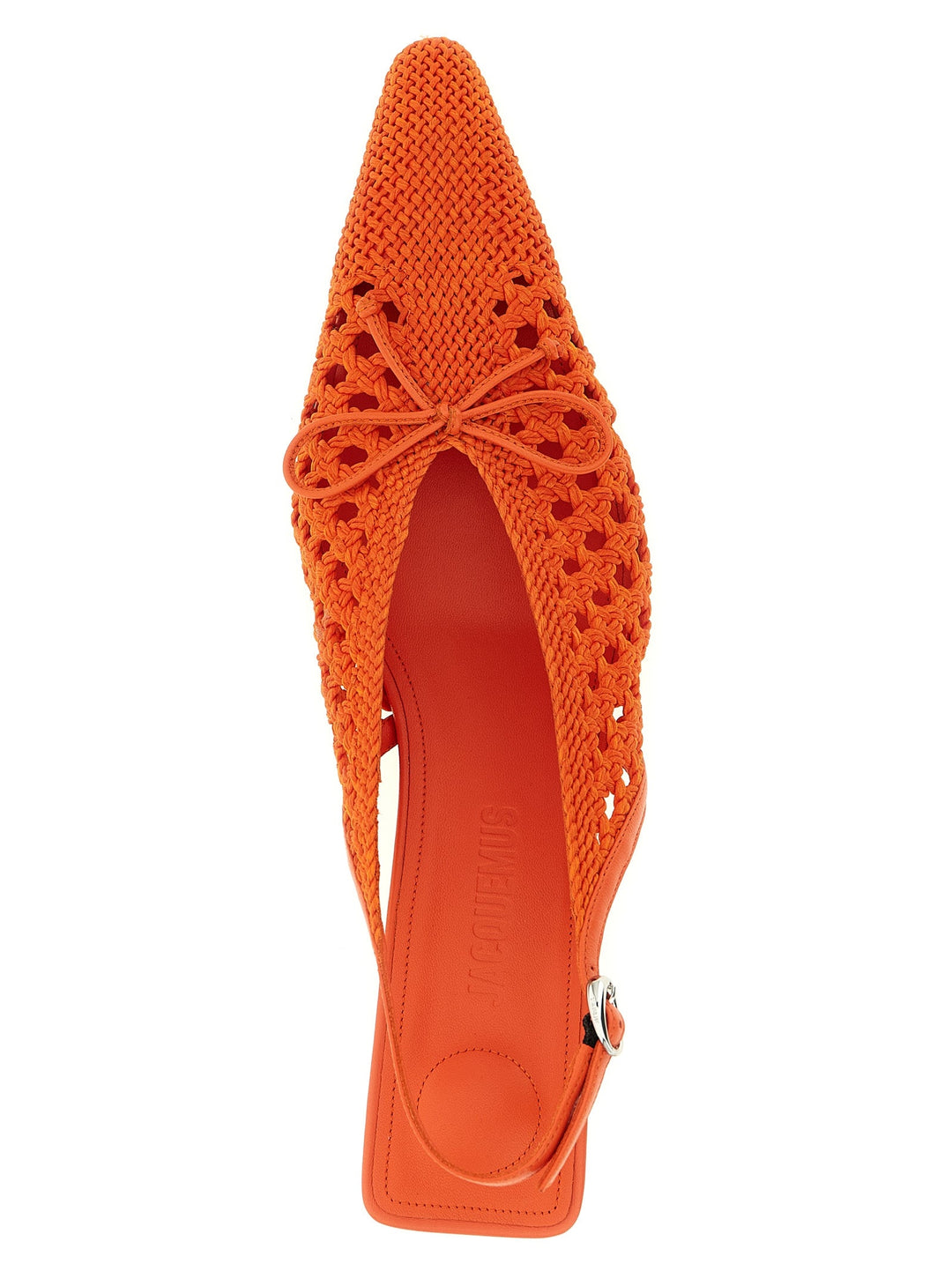 Women’s Jacquemus Orange Polyester Mid Heel Pumps