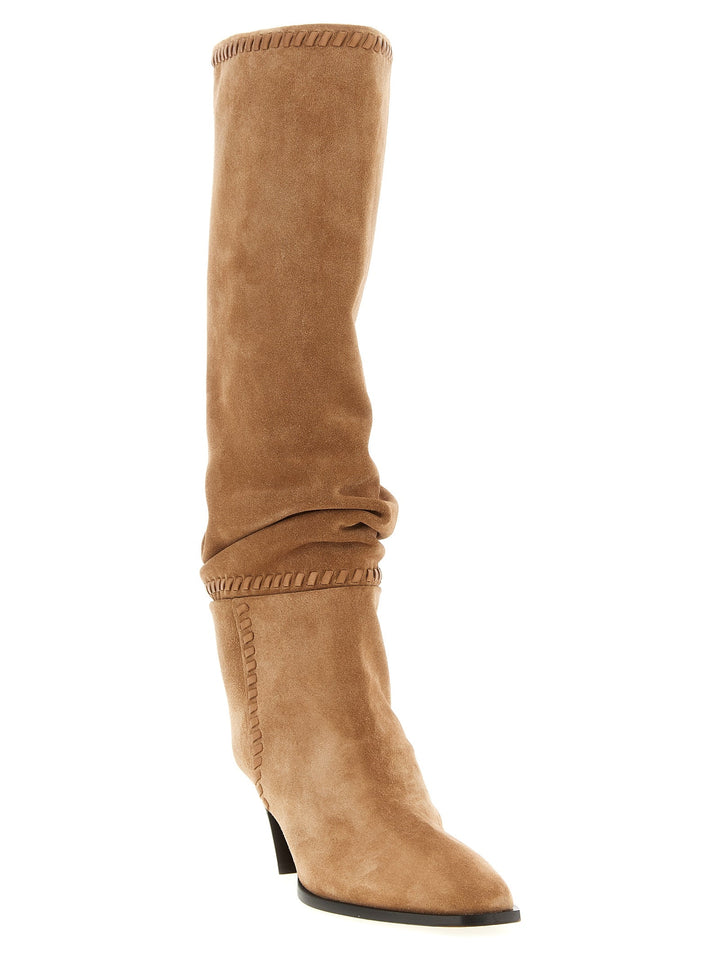 Women’s Jimmy Choo Beige Leather Over the Knee