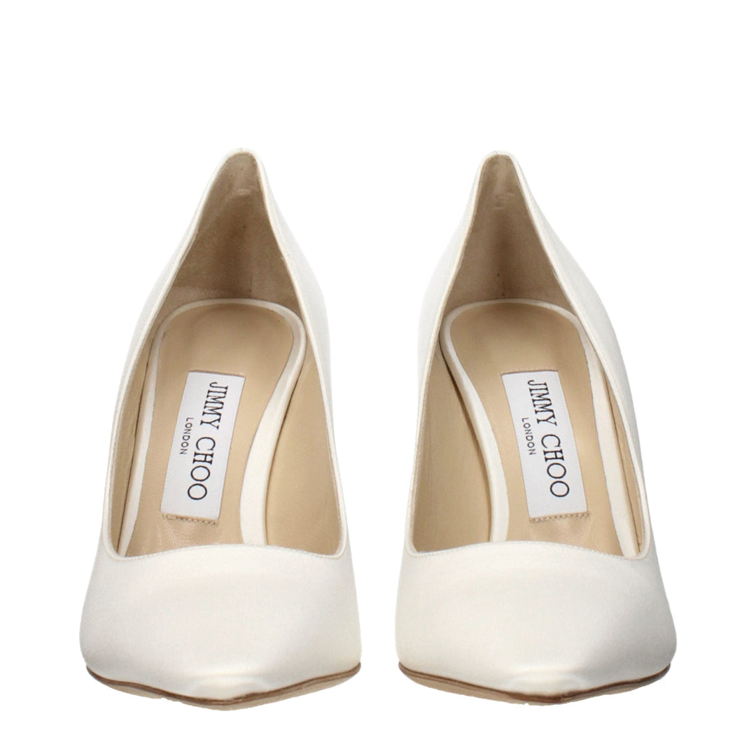 Women’s Jimmy Choo Beige Satin Platform Pumps