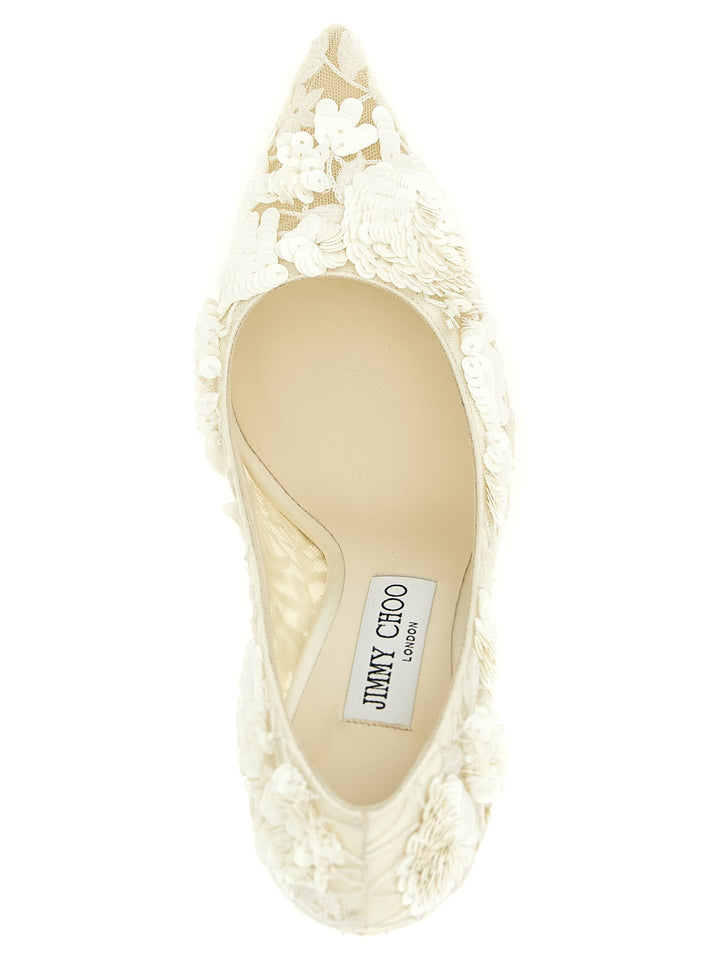 Women’s Jimmy Choo Beige Tencel High Heel Pumps