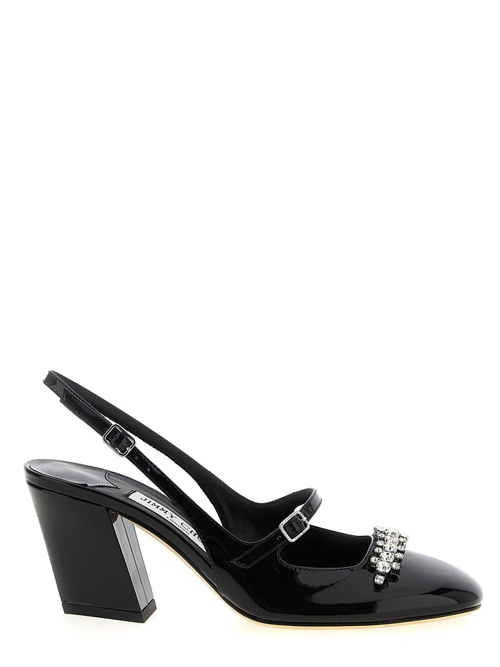 Women’s Jimmy Choo Black Leather Mid Heel Pumps