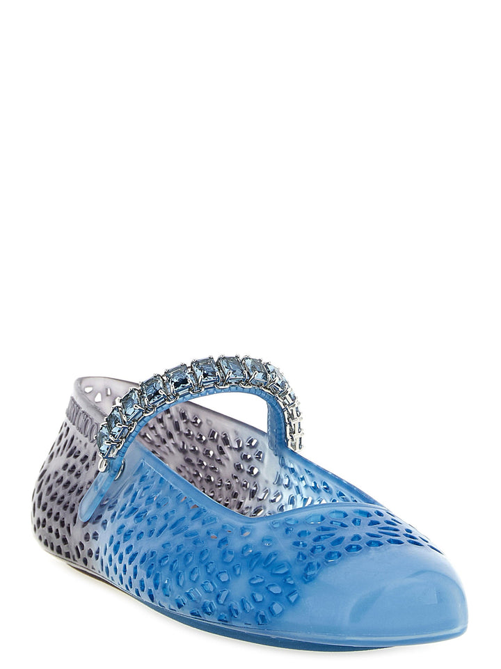 Women’s Jimmy Choo Blue Plastic Ballet Flats