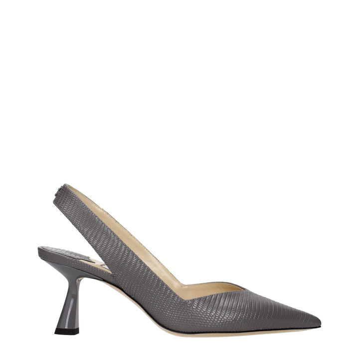 Women’s Jimmy Choo Gray Leather High Heel Pumps