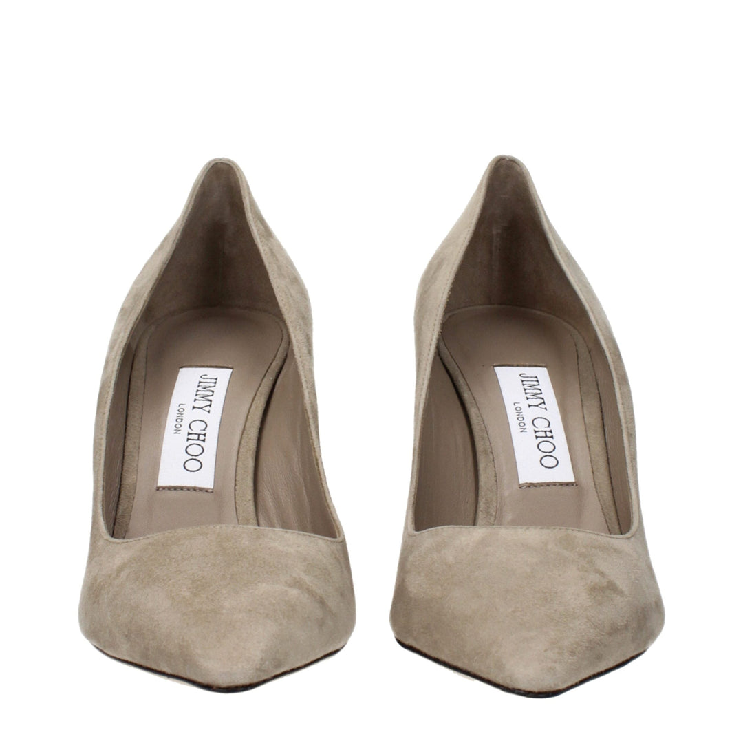 Women’s Jimmy Choo Gray Leather High Heel Pumps