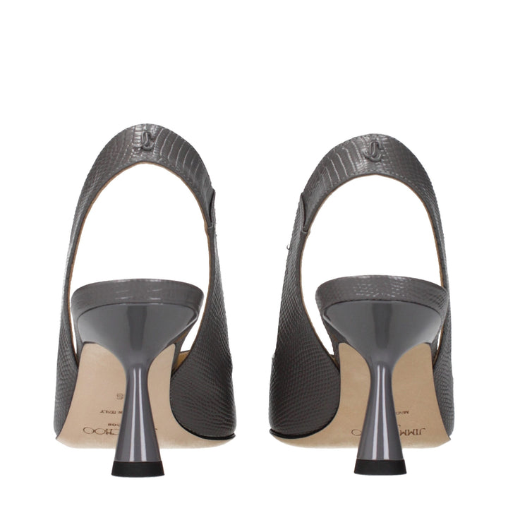 Women’s Jimmy Choo Gray Leather High Heel Pumps